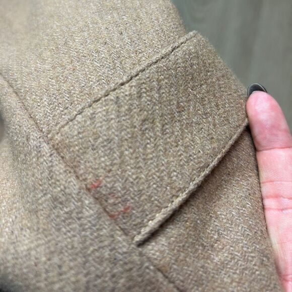 COLE HAAN | Wool Walker Coat Duffle Toggle Front Faux Fur Hood Size 10 - Picture 16 of 16